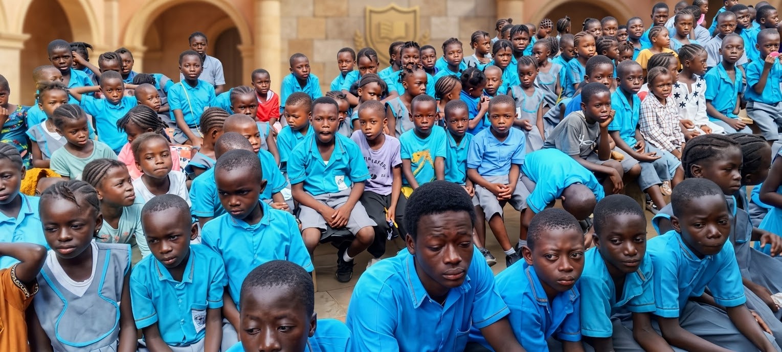 Royal Experimental Academy students sitting together